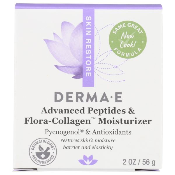 DERMA E: Advanced Peptides and Flora Collagen Moisturizer, 2 oz