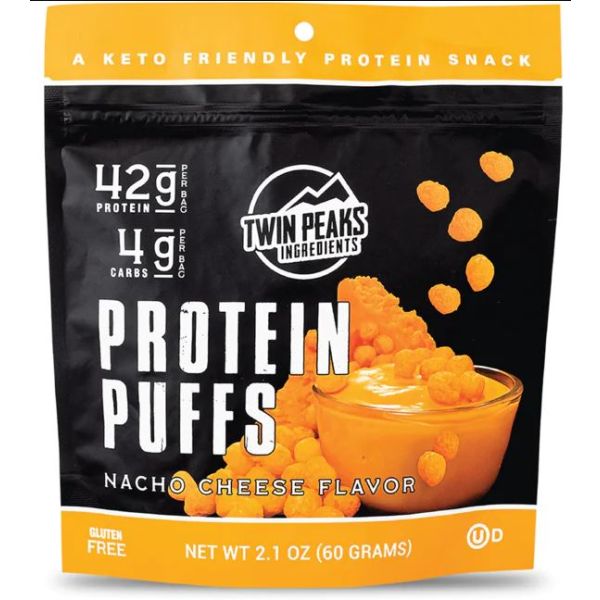 TWIN PEAKS INGREDIENTS: Puff Protein Nacho Cheese, 2.1 oz