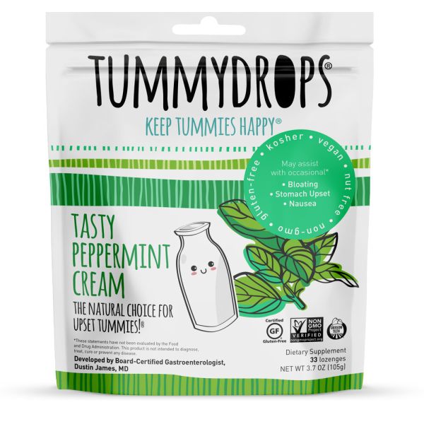 TUMMYDROPS: USDA Made With Organic Ingredients Tasty Peppermint Cream, 33 pc