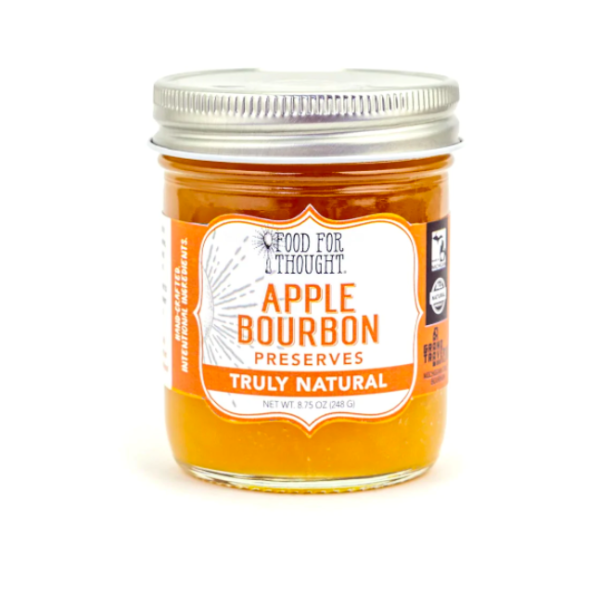 FOOD FOR THOUGHT: Truly Natural Apple Bourbon Preserves, 8.75 oz