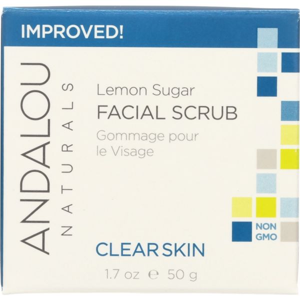 ANDALOU NATURALS: Lemon Sugar Facial Scrub Clear Skin, 1.7 oz