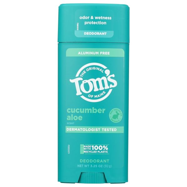 TOMS OF MAINE: Cucumber Aloe Deodorant Stick, 3.25 oz