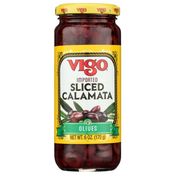 VIGO: Sliced Calamata Olives, 6 oz