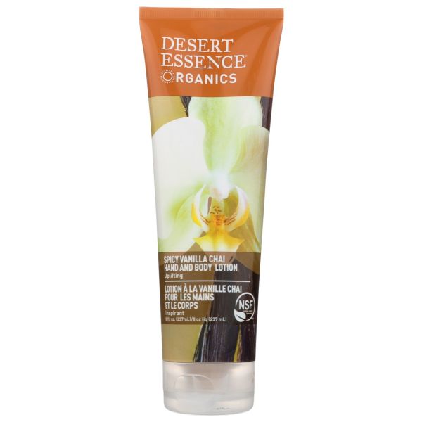 DESERT ESSENCE: Spicy Vanilla Chai Hand and Body Lotion, 8 fo