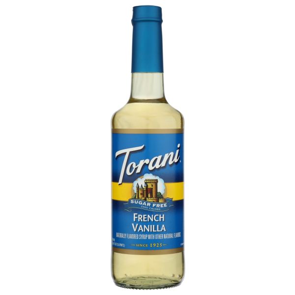TORANI: Sugar Free French Vanilla Syrup, 25.4 fo