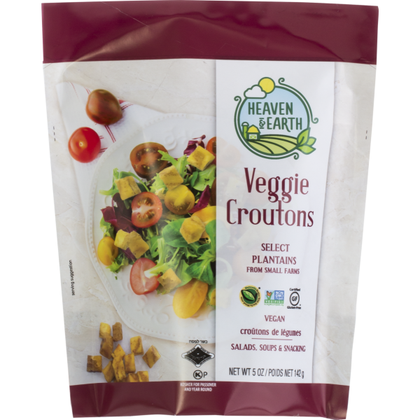 HEAVEN AND EARTH: Veggie Croutons, 5 oz