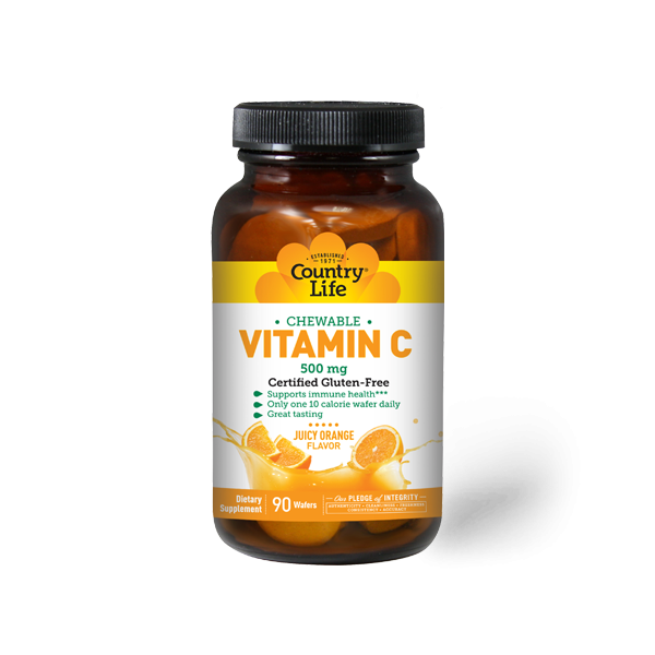 COUNTRY LIFE: Wafer Vitamin C 500Mg, 90 tb