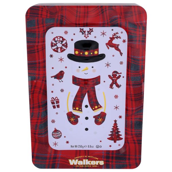 WALKERS: Snowman Shortbread Cookies Tin, 8.8 oz