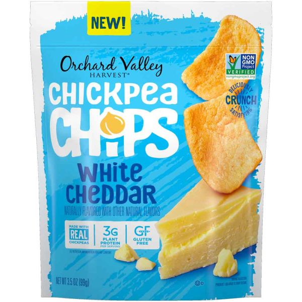 ORCHARD VALLEY HARVEST: Chickpea Chips White Cheddar, 3.5 oz