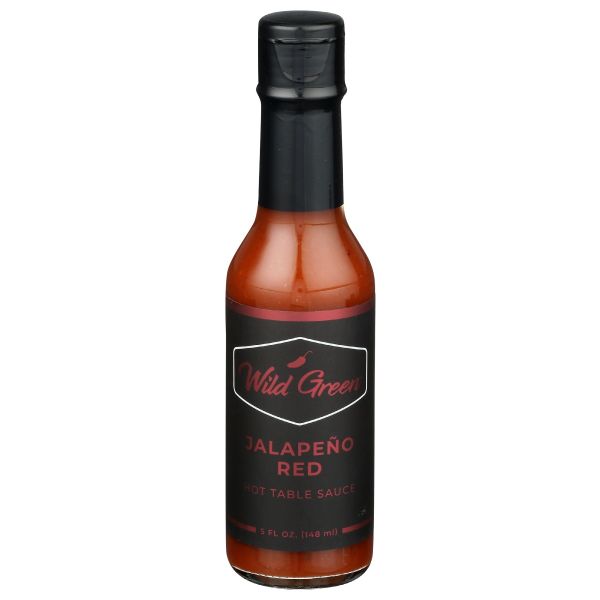 WILD GREEN: Jalapeno Red Hot Table Sauce, 5 oz