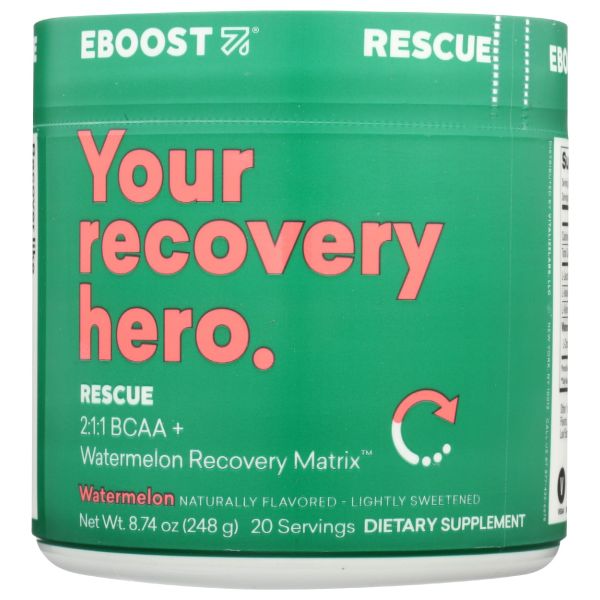 EBOOST: Rescue Vegan BCAA Watermelon, 8.74 oz