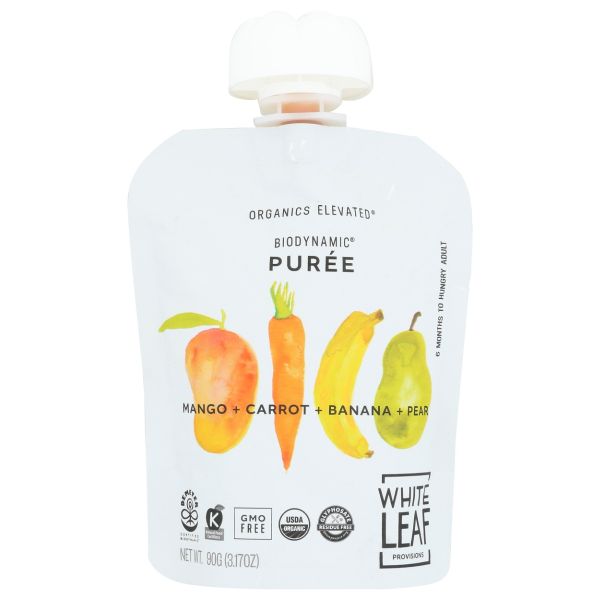 WHITE LEAF PROVISIONS: Baby Food Mango Carrot Banana Pear, 90 gm